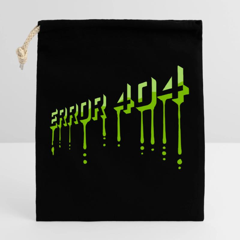 Mucus Drops Error 404 Closable cotton gift bag (25x30cm)