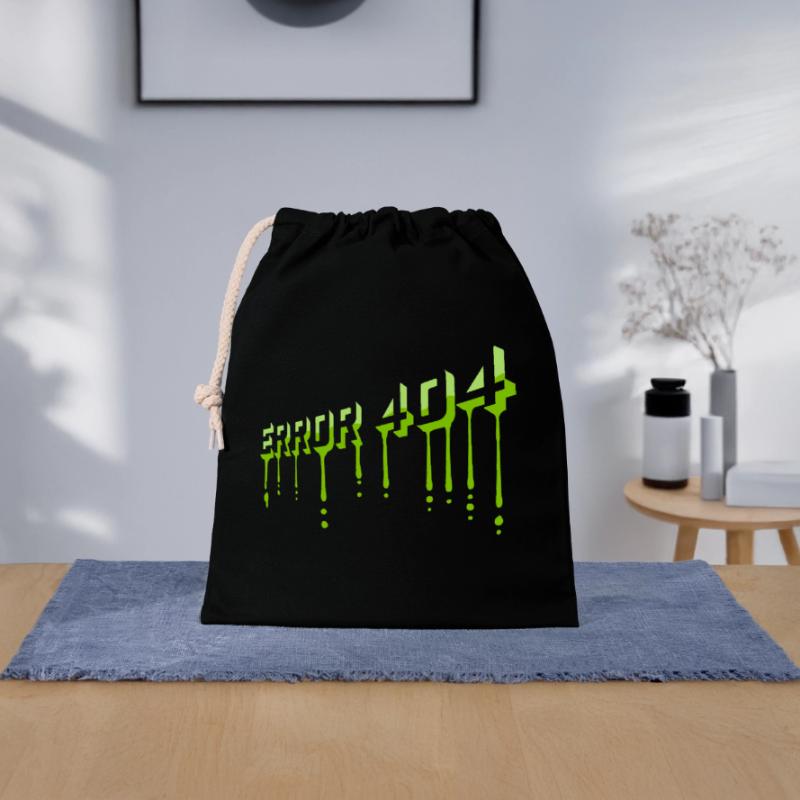 Mucus Drops Error 404 Closable cotton gift bag (25x30cm)