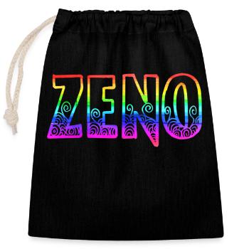 zeno rs regenbogen - Verschließbarer Geschenkbeutel aus Baumwolle (25x30cm) - Schwarz - Vorne