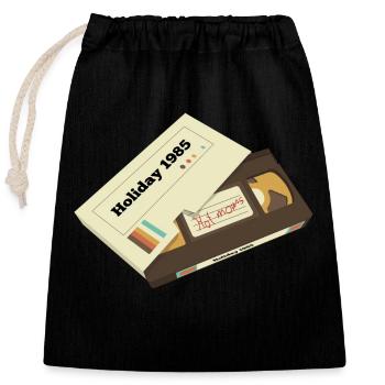 80s 90s Retro Party Dress VHS Kassette Hot Mom - Verschließbarer Geschenkbeutel aus Baumwolle (25x30cm) - Schwarz - Vorne