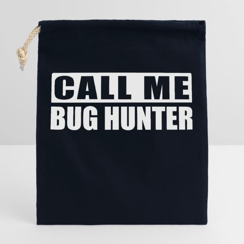 Bug Hunter - Programmer Computer Scientist IT Shirt Closable cotton gift bag (25x30cm)