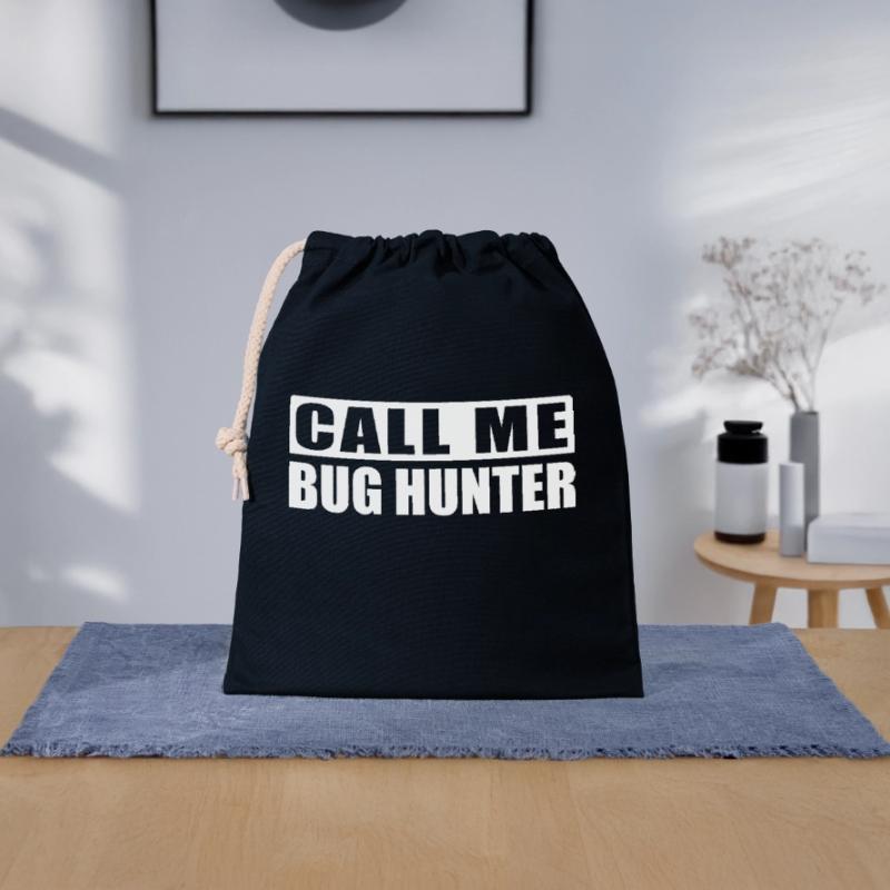 Bug Hunter - Programmer Computer Scientist IT Shirt Closable cotton gift bag (25x30cm)