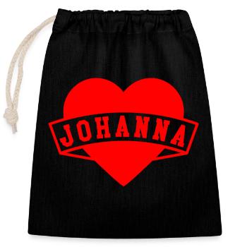 Johanna Herzen - Sac cadeau en coton avec cordon (25 x 30 cm) - noir - Devant