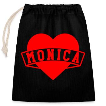 Monica Herzen - Closable cotton gift bag (25x30cm) - black - Front
