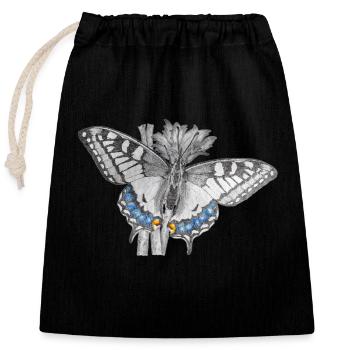 Papillon - Papillon - Sac cadeau en coton avec cordon (25 x 30 cm) - noir - Devant
