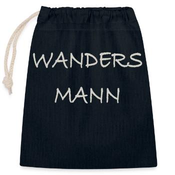 Wandersmann - Verschließbarer Geschenkbeutel aus Baumwolle (25x30cm) - Navy - Vorne