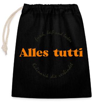 Alles Tutti Fashion Brand - Verschließbarer Geschenkbeutel aus Baumwolle (25x30cm) - Schwarz - Vorne