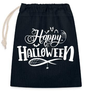 Joyeux halloween - Sac cadeau en coton avec cordon (25 x 30 cm) - bleu marine - Devant