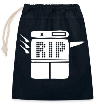 RIP COPIER Killing Climate Change Copies - Closable cotton gift bag (25x30cm) - navy - Front