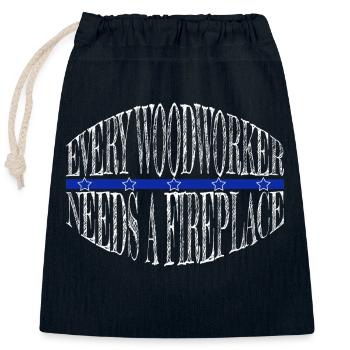 Bûcheron Fier Charpentier Crâne T-shirts Bois - Sac cadeau en coton avec cordon (25 x 30 cm) - bleu marine - Devant