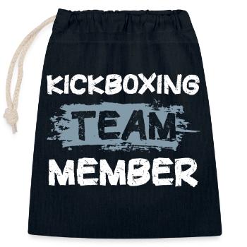Équipe de kickboxing - Sac cadeau en coton avec cordon (25 x 30 cm) - bleu marine - Devant