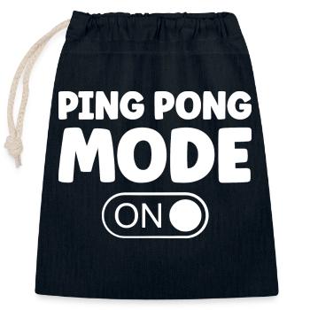 Tischtennis Ping Pong Mode On Spruch für Table - Verschließbarer Geschenkbeutel aus Baumwolle (25x30cm) - Navy - Vorne