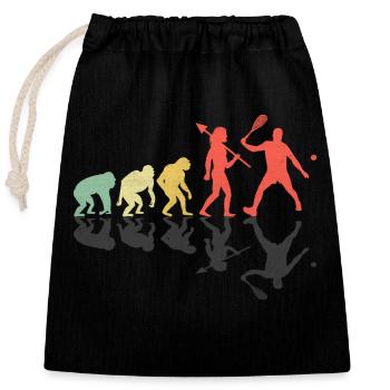 Joueur de squash Joueur de squash Evolution Raquetball S - Sac cadeau en coton avec cordon (25 x 30 cm) - noir - Devant