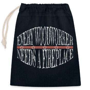 Carpenter Quotes Tshirts Carpenter Joke Hobbyists - Closable cotton gift bag (25x30cm) - navy - Front