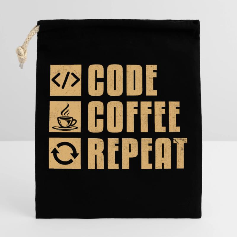 Kaffee-Codierung Programmierer Programmierer Entwickler Nerd Coff Verschließbarer Geschenkbeutel aus Baumwolle (25x30cm)
