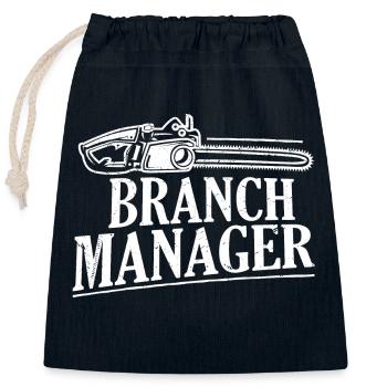 Branch Manager Logging Lumberjack Logger - Verschließbarer Geschenkbeutel aus Baumwolle (25x30cm) - Navy - Vorne