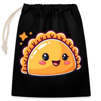 Süßer Empanada Comic - Verschließbarer Geschenkbeutel aus Baumwolle (25x30cm) - Schwarz - Vorne