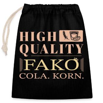 Born For Korn Spruch Landwirt Biertrinker Fako - Verschließbarer Geschenkbeutel aus Baumwolle (25x30cm) - Schwarz - Vorne