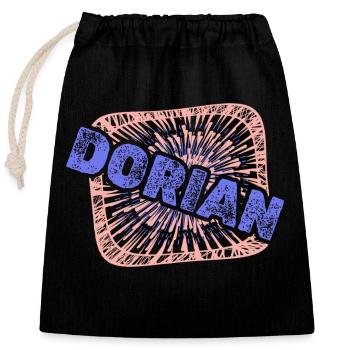 Dorian en tant que collègue - Sac cadeau en coton avec cordon (25 x 30 cm) - noir - Devant