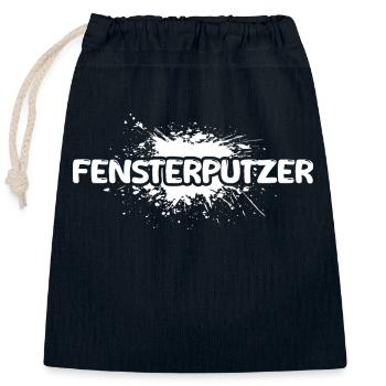 Window cleaner as a job - Closable cotton gift bag (25x30cm) - navy - Front