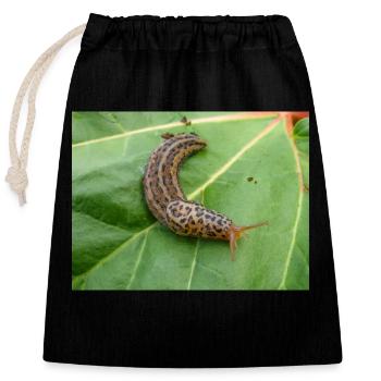 tiger slug also great grey slug Tigerschnegel - Closable cotton gift bag (25x30cm) - black - Front