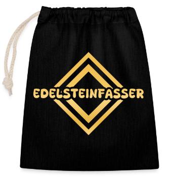 Gem-setters as a job - Closable cotton gift bag (25x30cm) - black - Front