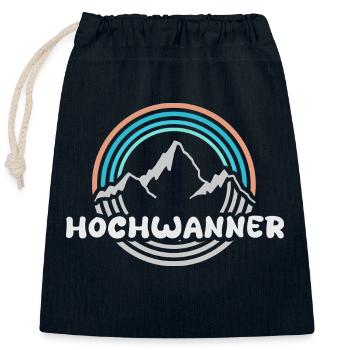 Mount Hochwanner - Closable cotton gift bag (25x30cm) - navy - Front