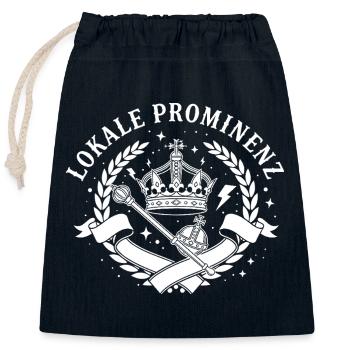 Local celebrities - Closable cotton gift bag (25x30cm) - navy - Front