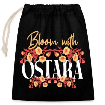 Blühe mit Ostara Frohe Ostern Ostara - Verschließbarer Geschenkbeutel aus Baumwolle (25x30cm) - Schwarz - Vorne