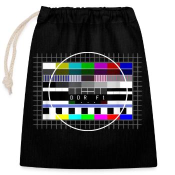 Gdr photo de test Retro Ostalgie 80s - Sac cadeau en coton avec cordon (25 x 30 cm) - noir - Devant