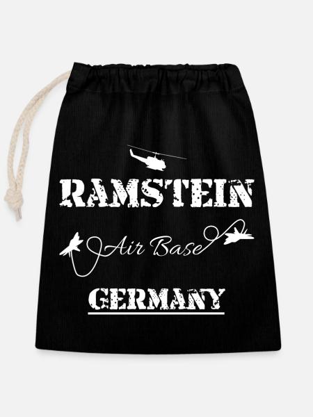 Army Ramstein Air Base Germany - Verschließbarer Geschenkbeutel aus Baumwolle (25x30cm) - Schwarz