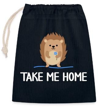 Single Igel sucht Liebe Flirt-vibes im Herbst - Verschließbarer Geschenkbeutel aus Baumwolle (25x30cm) - Navy - Vorne