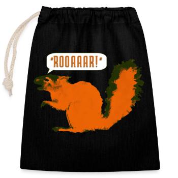Urhorn - Closable cotton gift bag (25x30cm) - black - Front