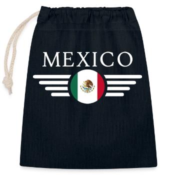 Mexiko - Verschließbarer Geschenkbeutel aus Baumwolle (25x30cm) - Navy - Vorne