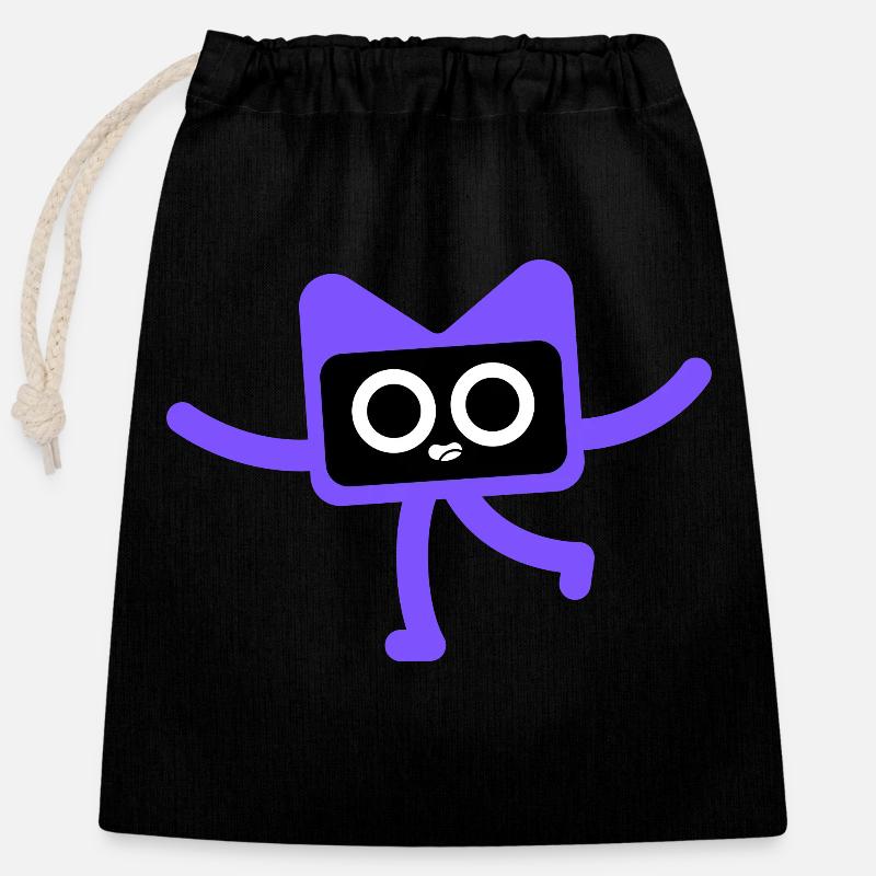 Kodee kotlin - Closable cotton gift bag (25x30cm) - black