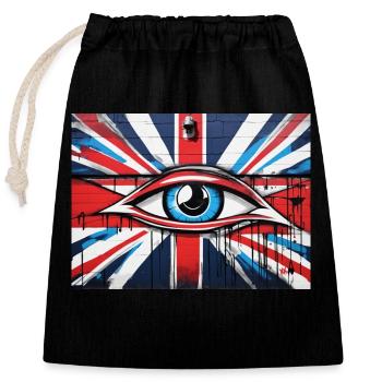 Big Brother - Somebody's Watching You - Closable cotton gift bag (25x30cm) - black - Front