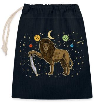 Iran Culture History Persia Leo Sun - Closable cotton gift bag (25x30cm) - navy - Front