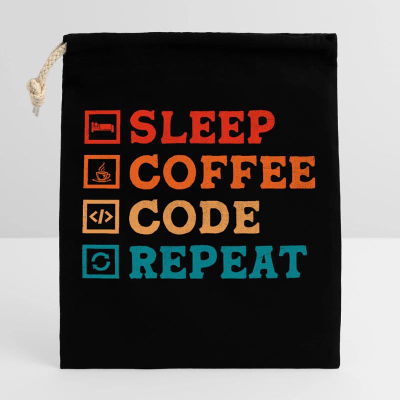 Kaffee-Codierung Programmierer Programmierer Entwickler Nerd Coff Verschließbarer Geschenkbeutel aus Baumwolle (25x30cm)