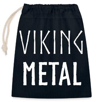 VIKING METAL - Verschließbarer Geschenkbeutel aus Baumwolle (25x30cm) - Navy - Vorne
