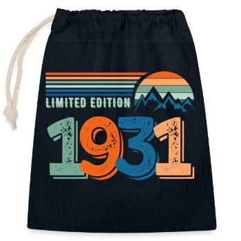 Limited edition 1931 - Closable cotton gift bag (25x30cm) - navy - Front