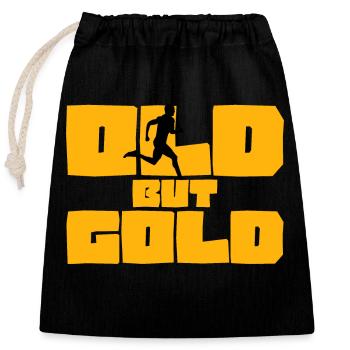 Vieux mais Gold Run Running Relais Running Jogging - Sac cadeau en coton avec cordon (25 x 30 cm) - noir - Devant