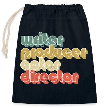Scénariste Producteur Acteur Réalisateur Réalisateur Film - Sac cadeau en coton avec cordon (25 x 30 cm) - bleu marine - Devant