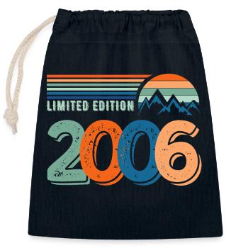 Limited edition 2006 - Closable cotton gift bag (25x30cm) - navy - Front