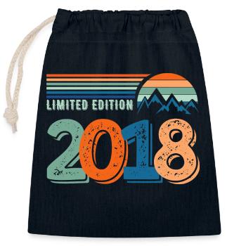 Limitierte Auflage 2018 - Verschließbarer Geschenkbeutel aus Baumwolle (25x30cm) - Navy - Vorne
