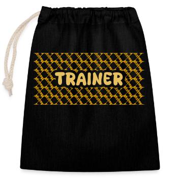 Formateur en emploi - Sac cadeau en coton avec cordon (25 x 30 cm) - noir - Devant
