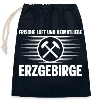 Erzgebirge Frische Luft - Verschließbarer Geschenkbeutel aus Baumwolle (25x30cm) - Navy - Vorne