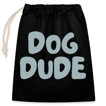 Dog Dude – chemise cool pour les types de chiens - Sac cadeau en coton avec cordon (25 x 30 cm) - noir - Devant