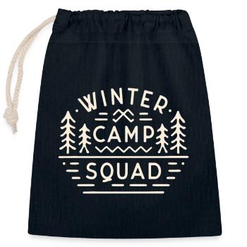 Wintercamp Squad Camping Ausflug Mountain Camper - Verschließbarer Geschenkbeutel aus Baumwolle (25x30cm) - Navy - Vorne