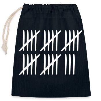 28 birthday tally sheet 28 years old - Closable cotton gift bag (25x30cm) - navy - Front