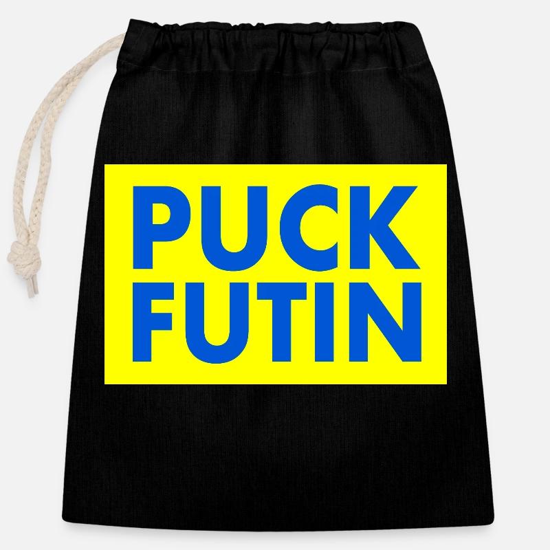fck ptn - Sac cadeau en coton avec cordon (25 x 30 cm) - noir